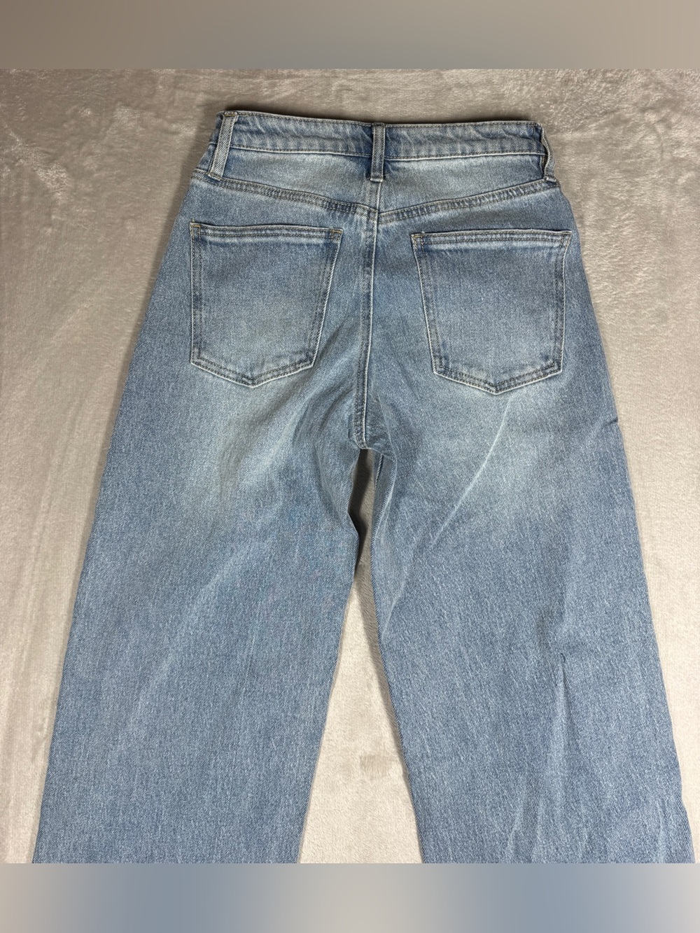 OAT Rhinestone Bows Coquette Wide Leg High Rise Cotton Blend Denim
blue Jeans 25 - Picture 12 of 17